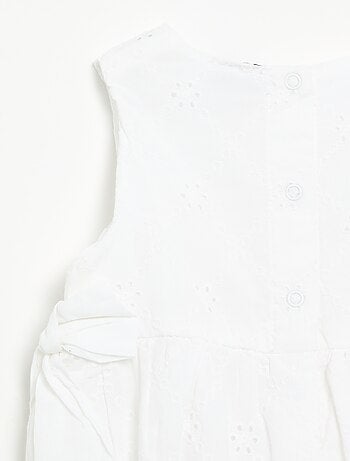 Mouwloze romper met borduursels