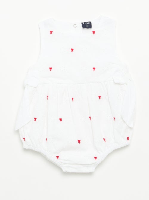 Mouwloze romper met borduursels - Kiabi