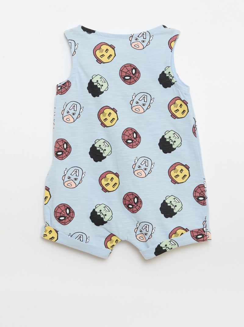 Mouwloze romper met 'Marvel'-print Blauw - Kiabi