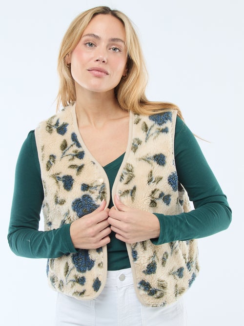 Mouwloze sherpa bodywarmer - Kiabi