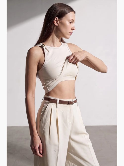 Mouwloze slim-fit cami-blouse dilvin - Kiabi