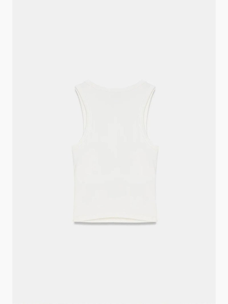 Mouwloze slim-fit cami-blouse dilvin Ivoor - Kiabi