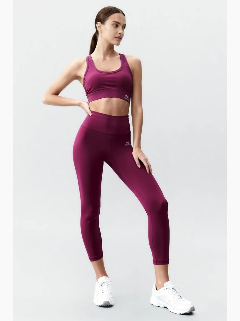 Mouwloze sportset met legging tommy Magenta - Kiabi