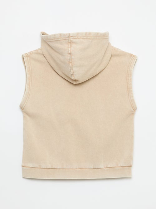 Mouwloze sweater met kap - Kiabi