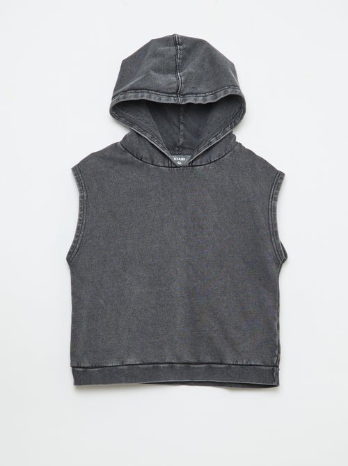 Mouwloze sweater met kap - Kiabi