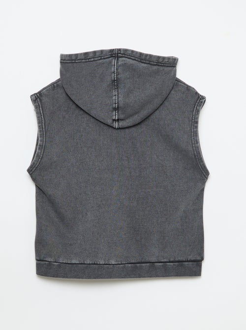 Mouwloze sweater met kap - Kiabi