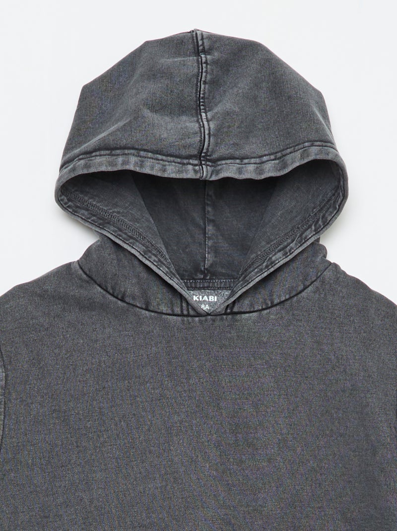 Mouwloze sweater met kap Grijs - Kiabi