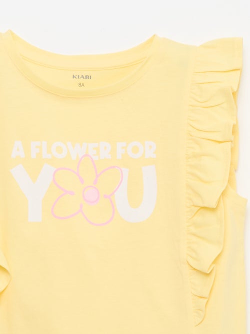 Mouwloze T-shirt met volants - Kiabi