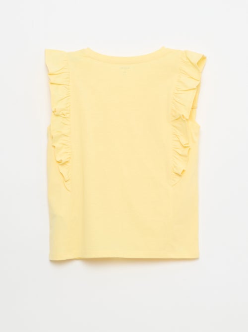 Mouwloze T-shirt met volants - Kiabi