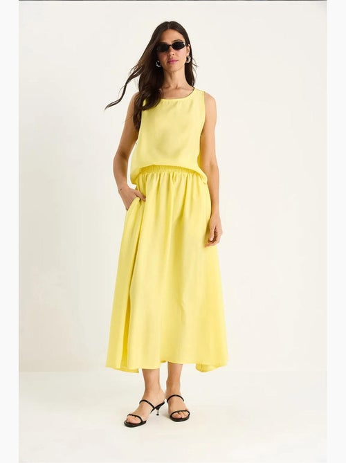Mouwloze tanktop met ronde hals en bijpassende midi-rok set lucci - Kiabi