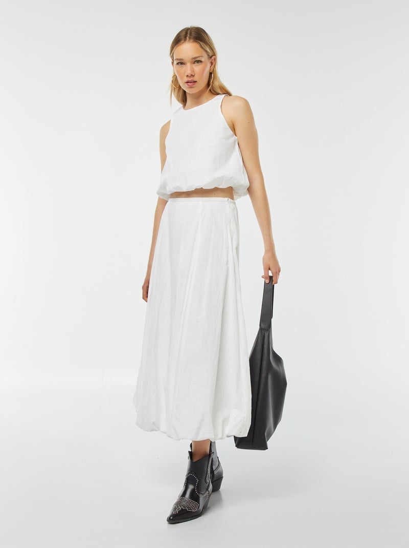 Mouwloze top - poffend model wit - Kiabi