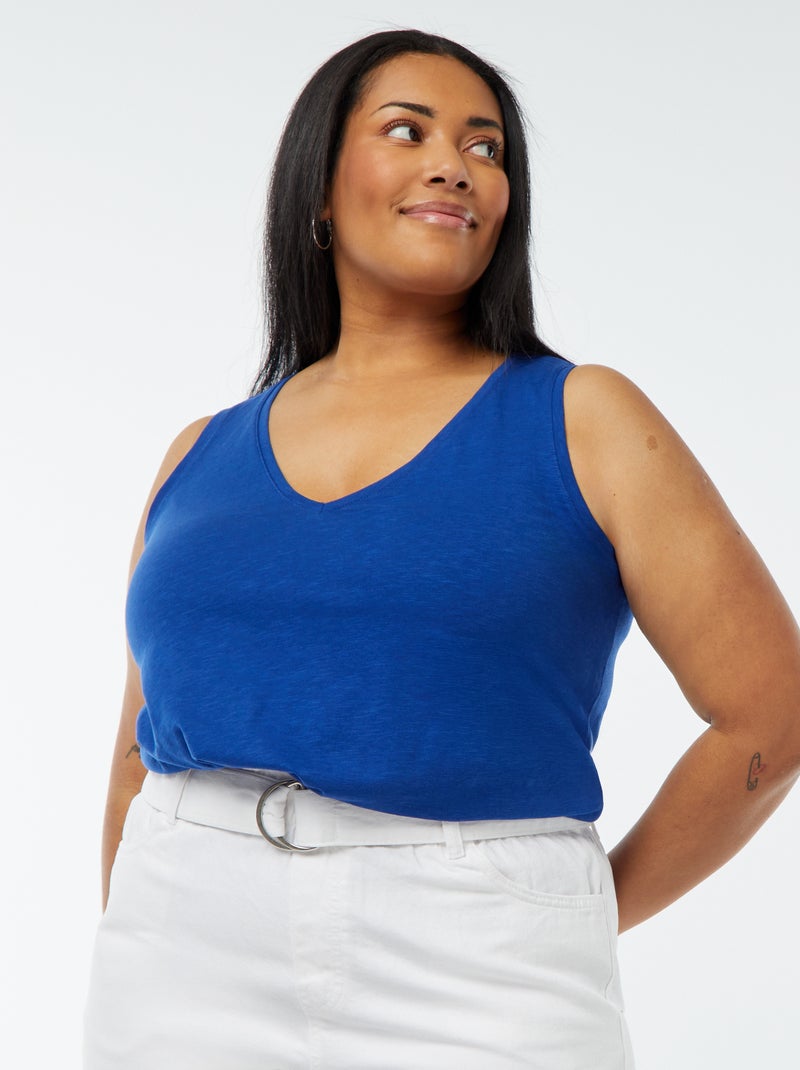 Mouwloze top Blauw - Kiabi