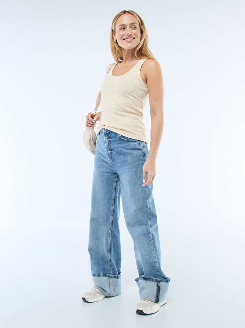 Mouwloze top Geel - Kiabi