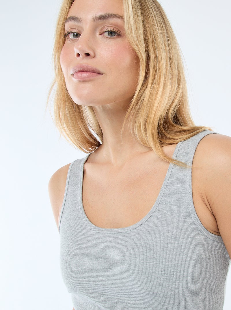 Mouwloze top Grijs - Kiabi