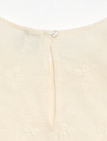 Mouwloze top met all-over borduursels