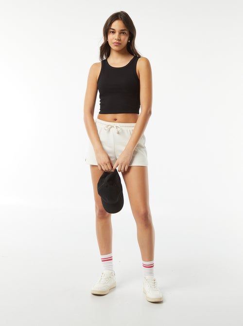 Mouwloze top met Amerikaanse kraag - Kiabi