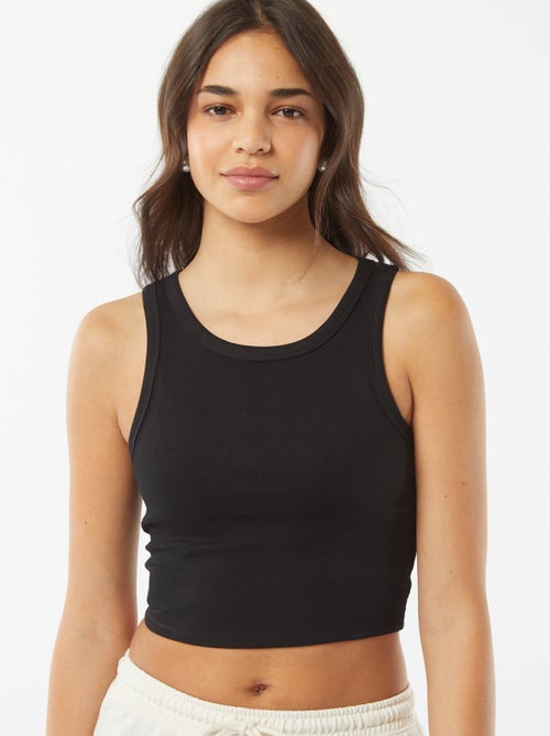 Mouwloze top met Amerikaanse kraag - Kiabi