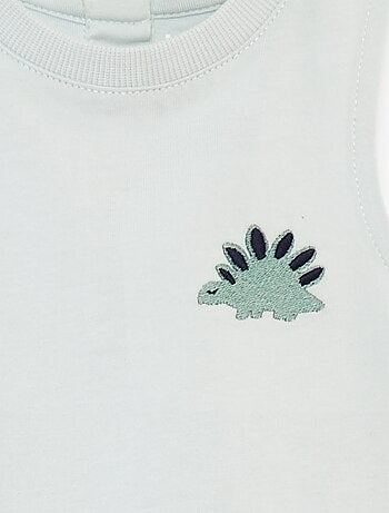 Mouwloze top met borduurwerk