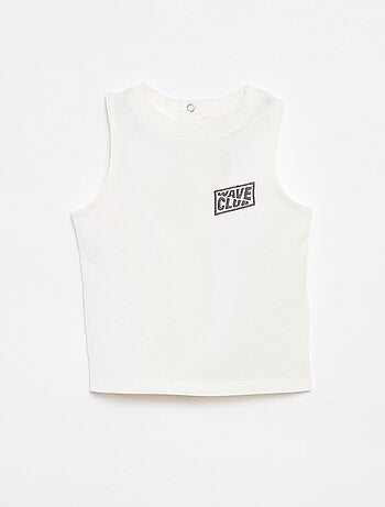 Mouwloze top met borduurwerk