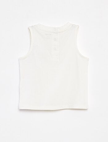 Mouwloze top met borduurwerk