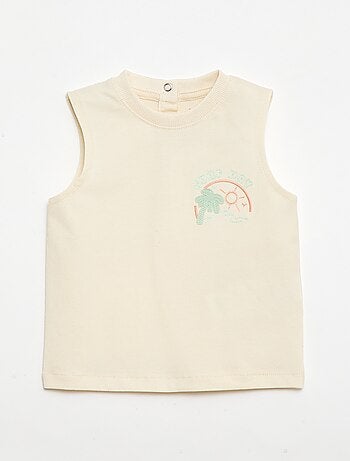 Mouwloze top met fantasieborduursel