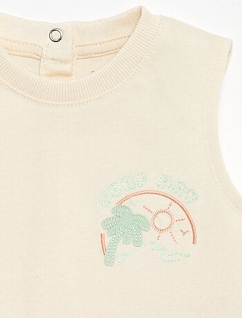 Mouwloze top met fantasieborduursel