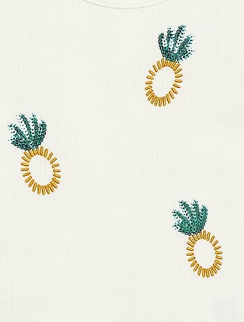 Mouwloze top met fantasieborduursels