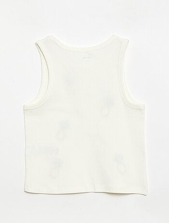 Mouwloze top met fantasieborduursels