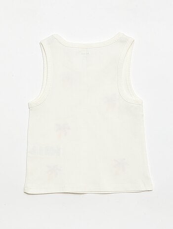 Mouwloze top met fantasieborduursels