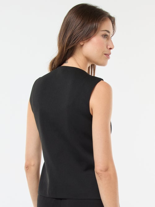 Mouwloze top met goudkleurige knopen - Kiabi Mouwloze top met goudkleurige knopen - Kiabi