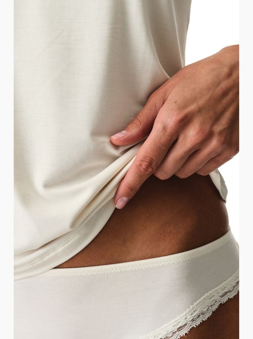 Mouwloze top met kantdetails penti - Kiabi