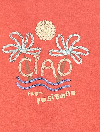 Mouwloze top met print