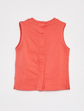 Mouwloze top met print