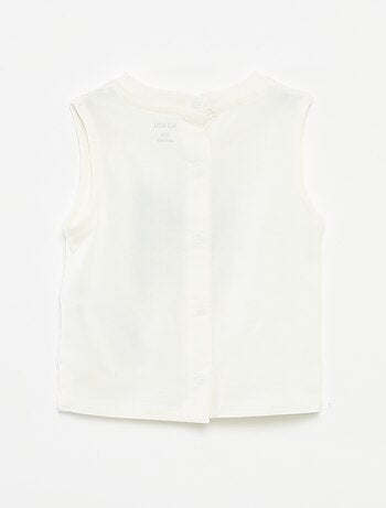 Mouwloze top met print