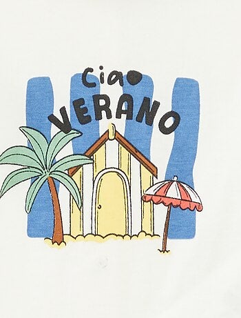 Mouwloze top met print