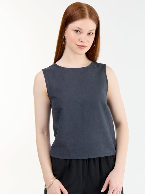 Mouwloze top met ronde hals - Kiabi