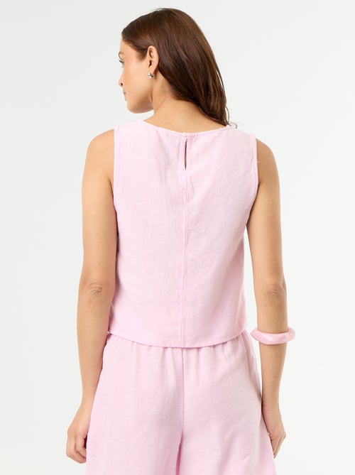 Mouwloze top met ronde hals - Kiabi