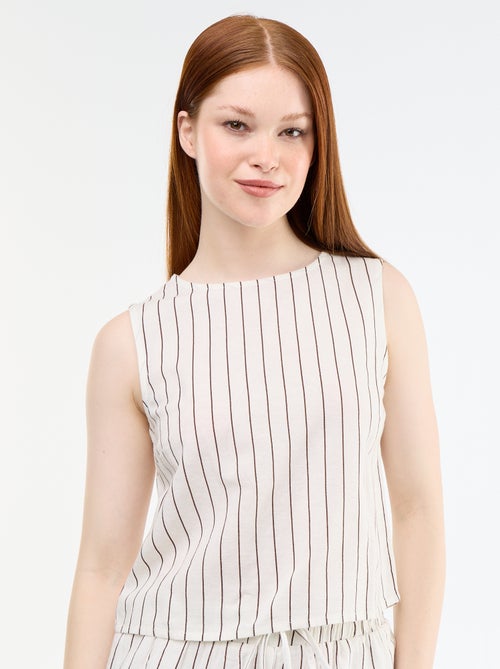 Mouwloze top met ronde hals - Kiabi
