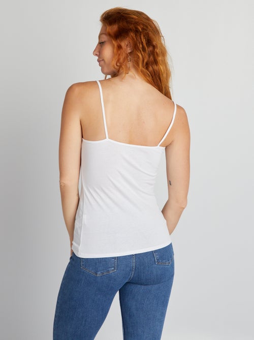 Mouwloze top met smalle bandjes - Kiabi