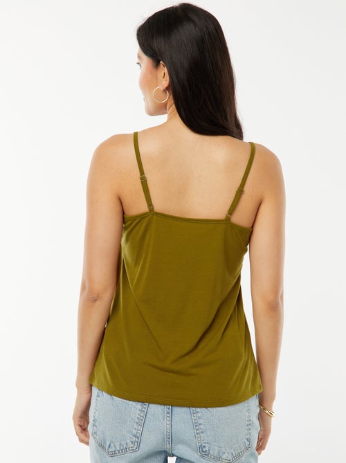 Mouwloze top met smalle bandjes - Kiabi