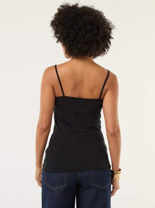 Mouwloze top met smalle bandjes - Kiabi