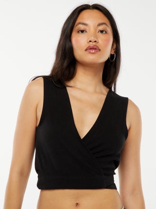 Mouwloze top met strikdetail op de rug