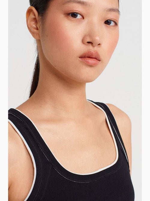 Mouwloze top rib katoen dilvin - Kiabi