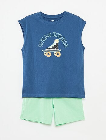 Mouwloze top + short - 2-delig