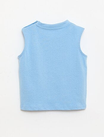 Mouwloze top van katoenen jerseytricot met borstzak