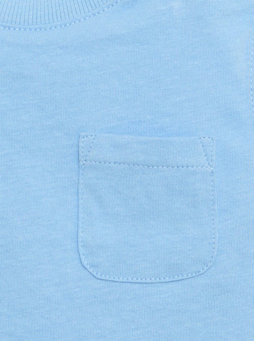 Mouwloze top van katoenen jerseytricot met borstzak - Kiabi