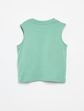 Mouwloze top van katoenen jerseytricot met borstzak