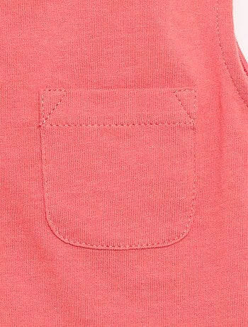 Mouwloze top van katoenen jerseytricot met borstzak