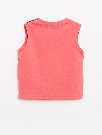 Mouwloze top van katoenen jerseytricot met borstzak