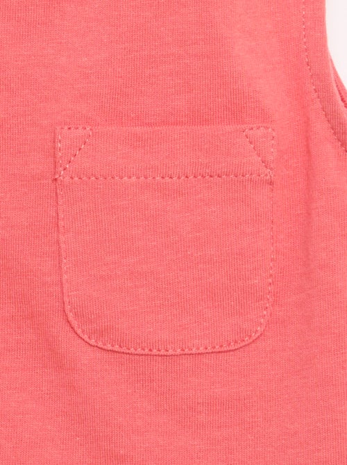 Mouwloze top van katoenen jerseytricot met borstzak - Kiabi